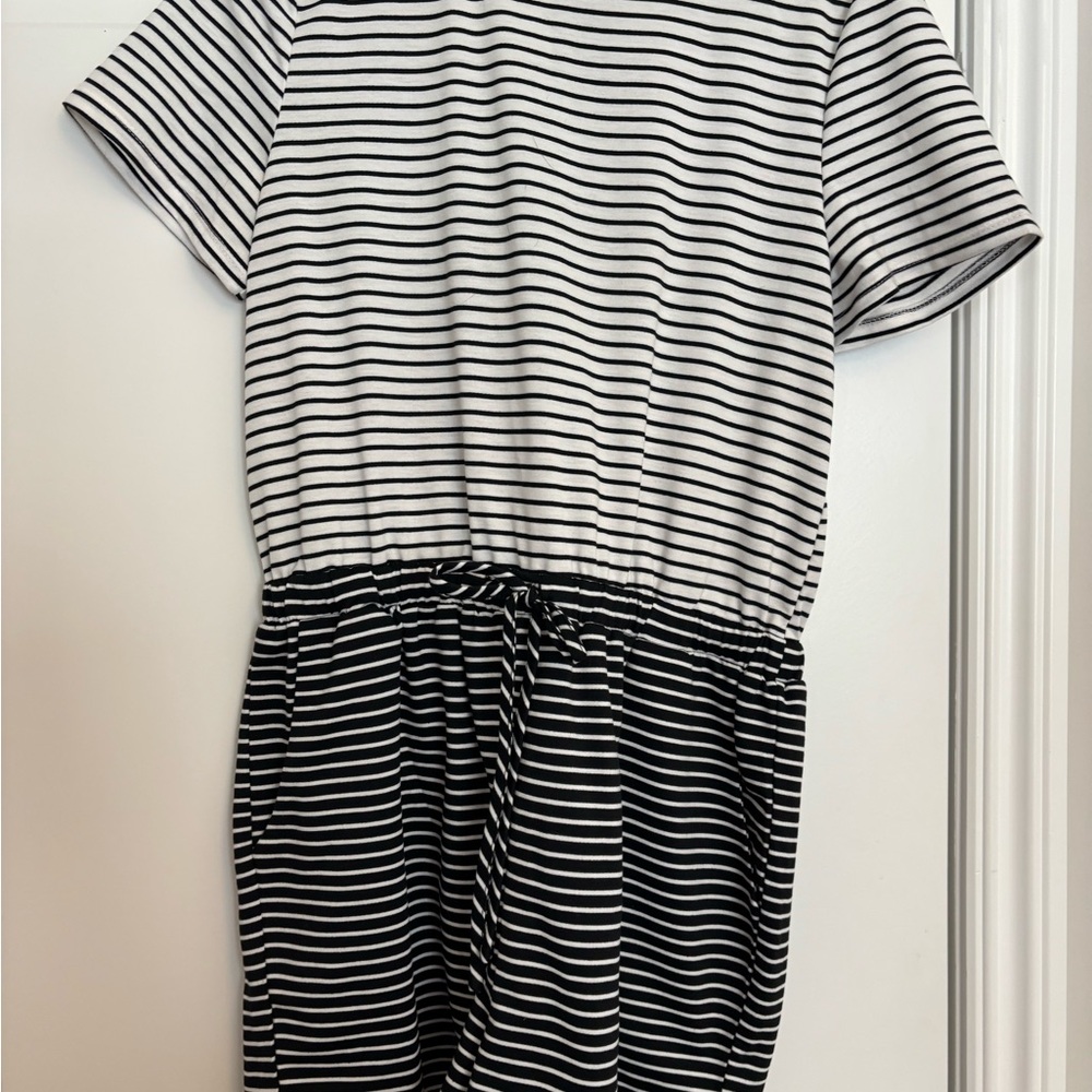 Black and White Striped Dress